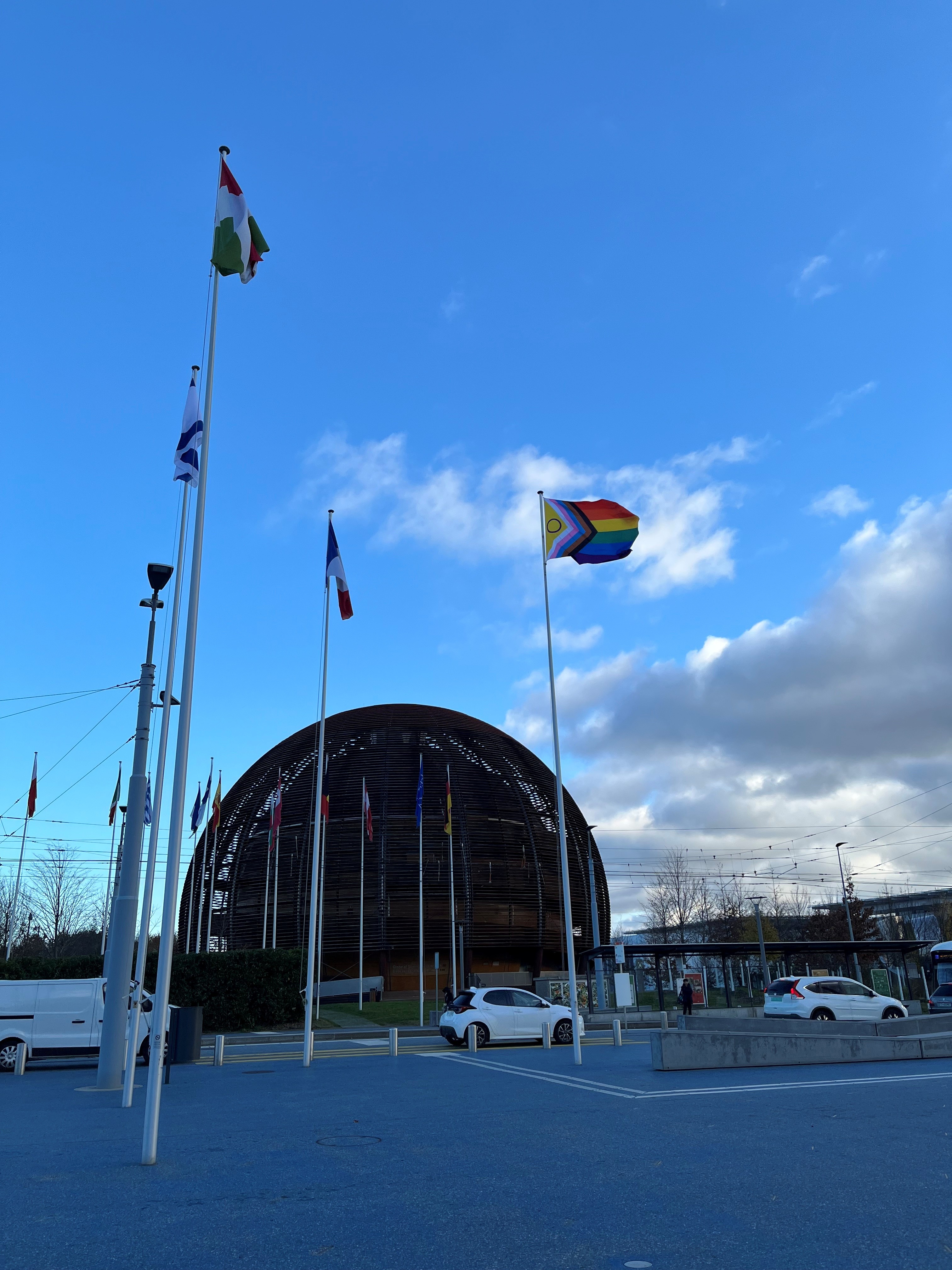 Pride Flag is flying on the CERN esplanade.